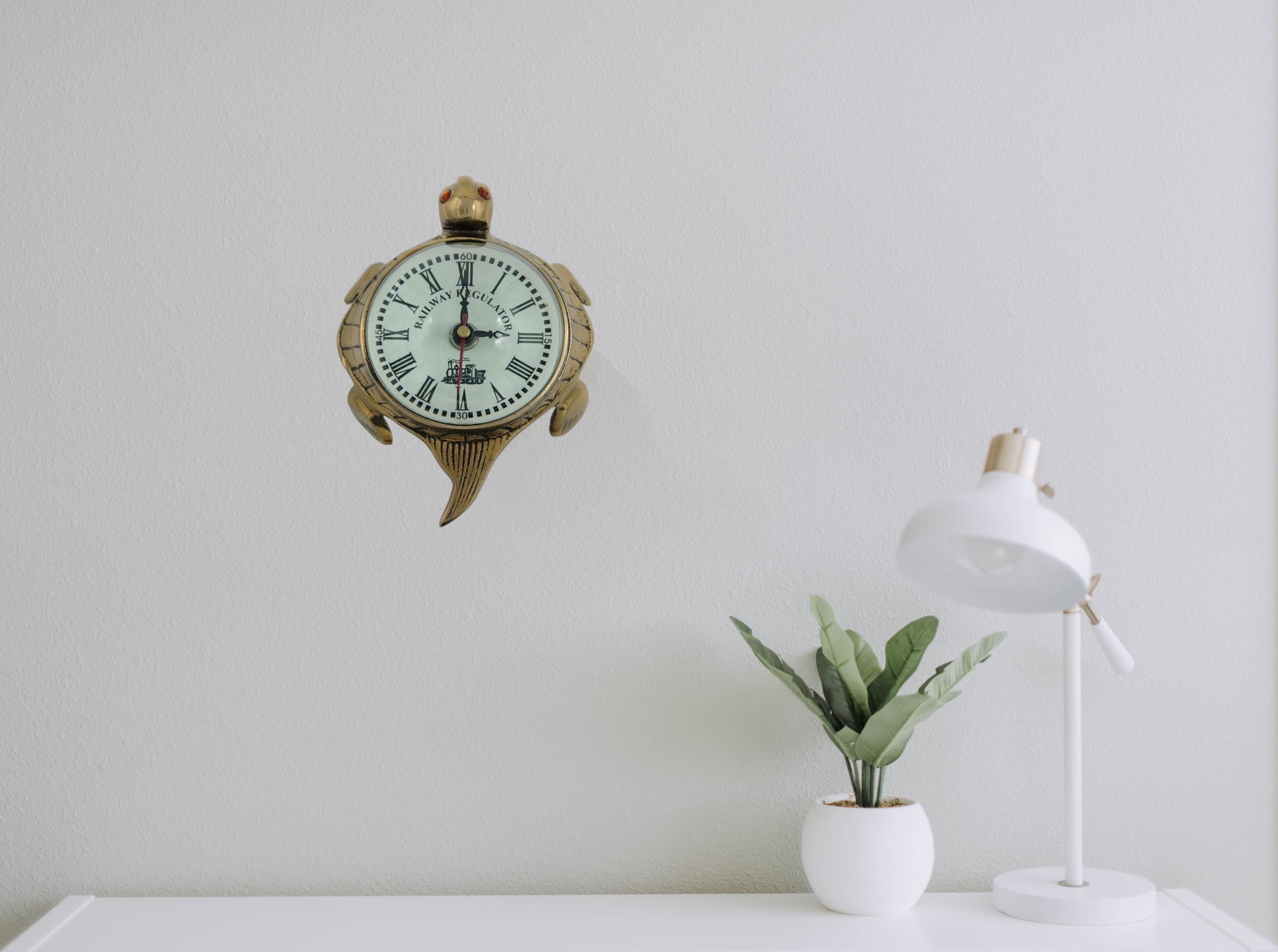 Buy NXZ Turtle Shape Metal Vintage Wall Clock for Home and Office